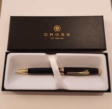 Cross Coventry Ballpoint Pen - Black Lacquer/Golden Trim