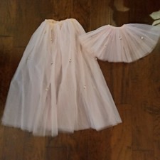 My Twinn Child  Doll Matching Tutu Dance Skirt with Pink Floral Rose Design