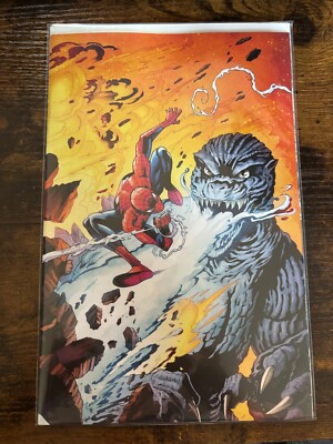 Godzilla vs. Spider-Man #1 1:100 Chris Campana Virgin Variant