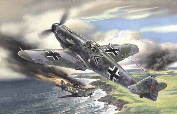 Messerschmitt Bf 109F-2, Wwii Deutscher KäMpfer 1:48 Plastikmodellbausatz Icm-image