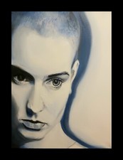 Sinead O'Connor Portrait Original Signed Oil Painting By Angela Obenhaus