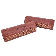 Leather Motorcycle Handlebar Grips Cover Non-slip Material Pack(Small Size)