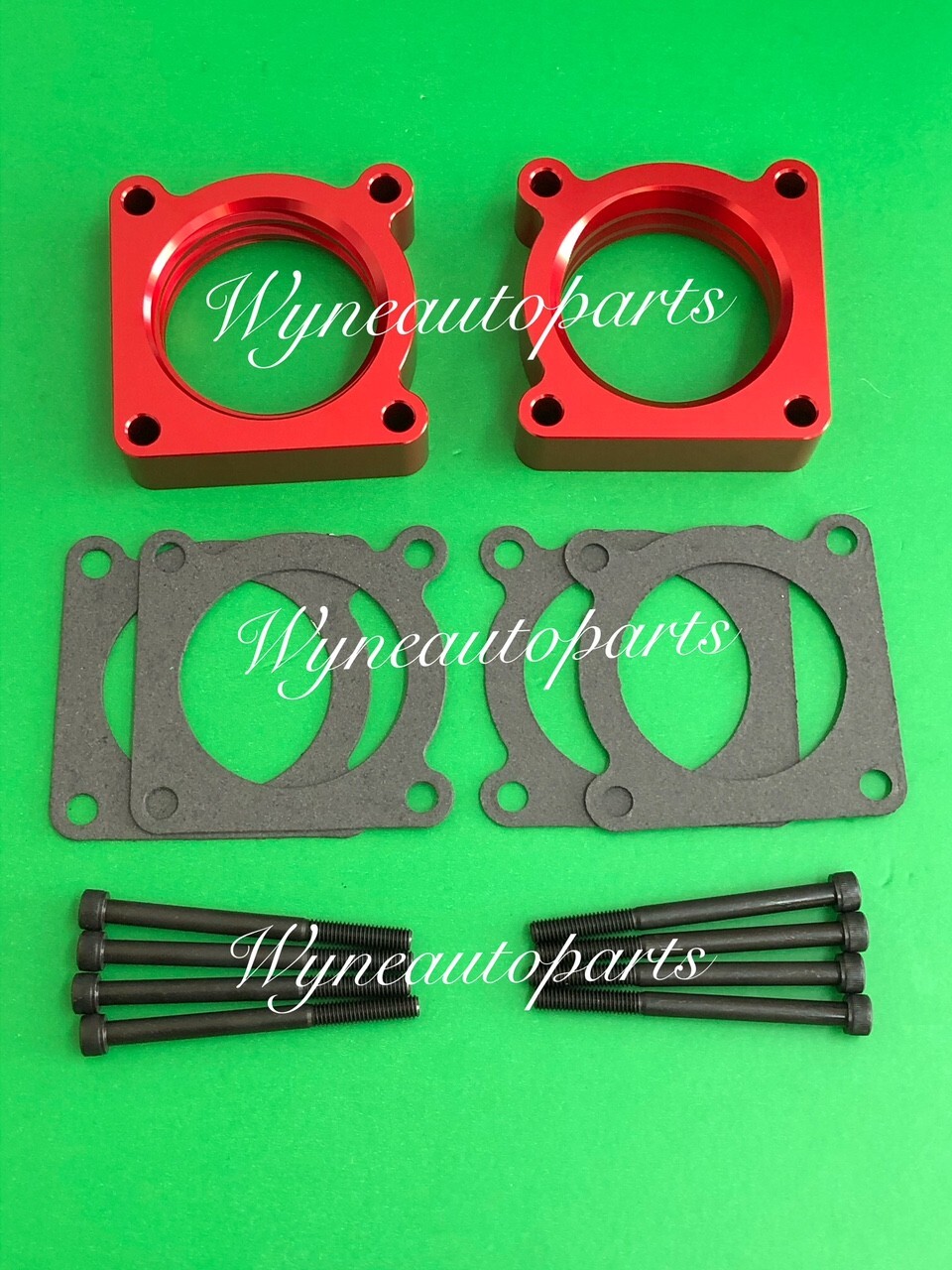 Red Dual Throttle Body Spacer Fit 0708 NISSAN 350Z Infiniti G35 Sedan