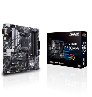 ASUS PRIME B550M-A Mainboard (PCIe 4.0, USB 3.2 Gen 2 Typ-C, HDMI-2.1)