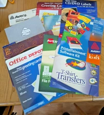 Lot of computer photo paper , greeting cards & more