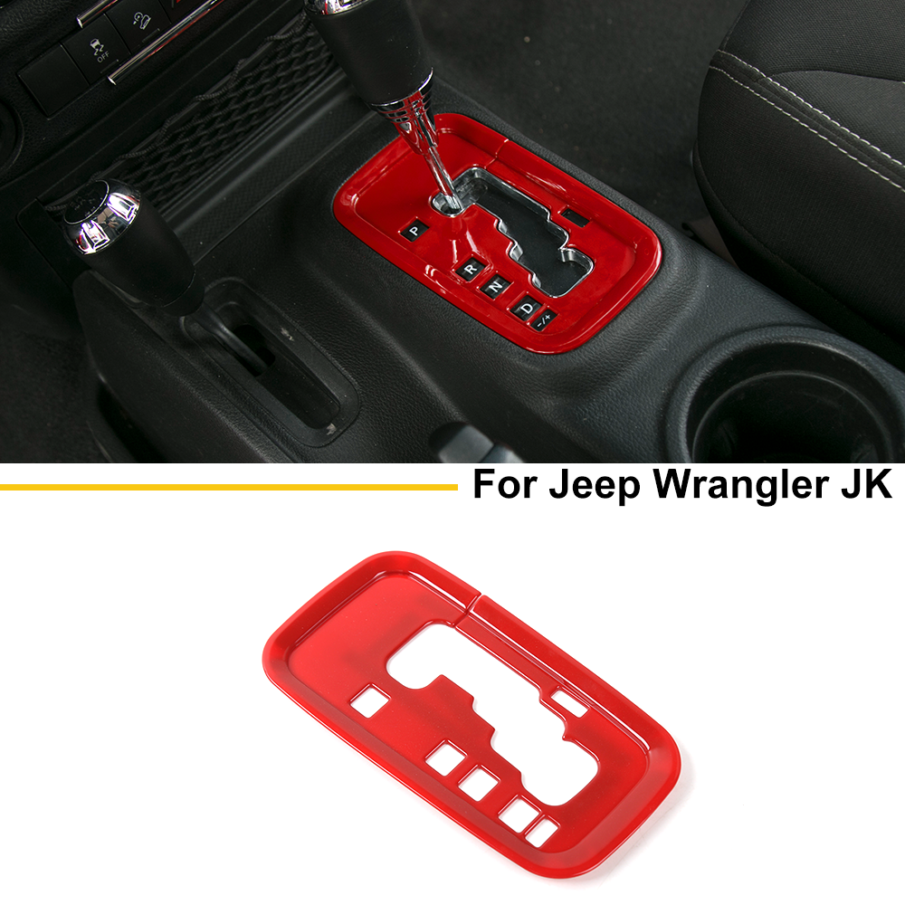 Red Gear Shifter selector Cover Trim for 2011-2017 Jeep Wrangler JK Accessories