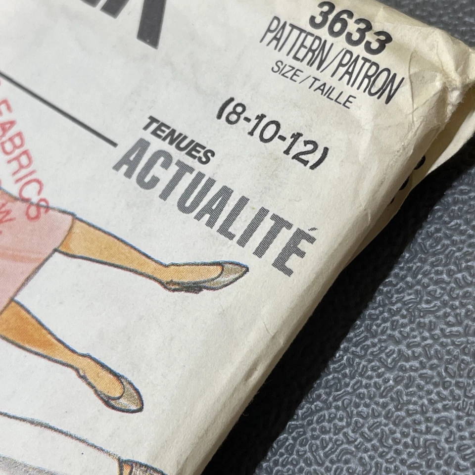 UNCUT Butterick 3633 Vintage 1986 Sz 8 10 12 Suit Jacket Skirt Pants Blouse - Image 4 of 4