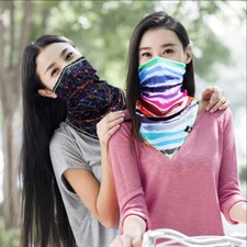 Colorful Striped Design Tubular Face Mask Bandanas UV Sun Protection Face Cover