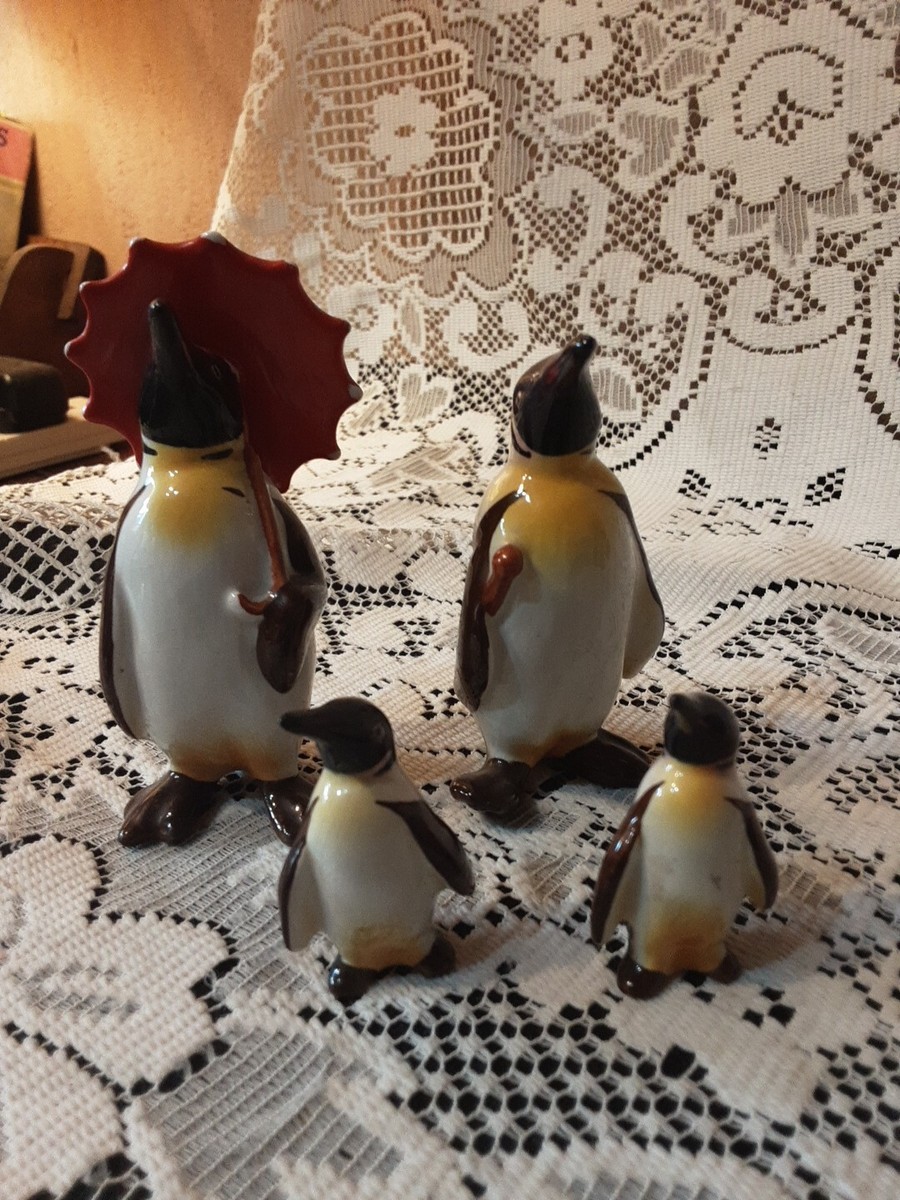 Comyns Silver Penguin Saturno Silver And Enamel Penguin Couple