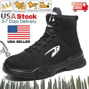 Men's Safety Work Shoes Steel Toe  Boots Indestructible Military Hiking Sneakers 