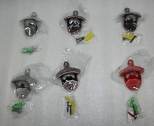 Wall Bottle Opener,s CHEERS, Its five o'clock somewhere Stainless Steel. 6 beer