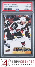 2017 UPPER DECK CANVAS #C103 CHRISTIAN FISCHER RC YOUNG GUNS PSA 10