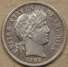 1902-O Barber Dime 10c Cleaned XF as Pictured L2