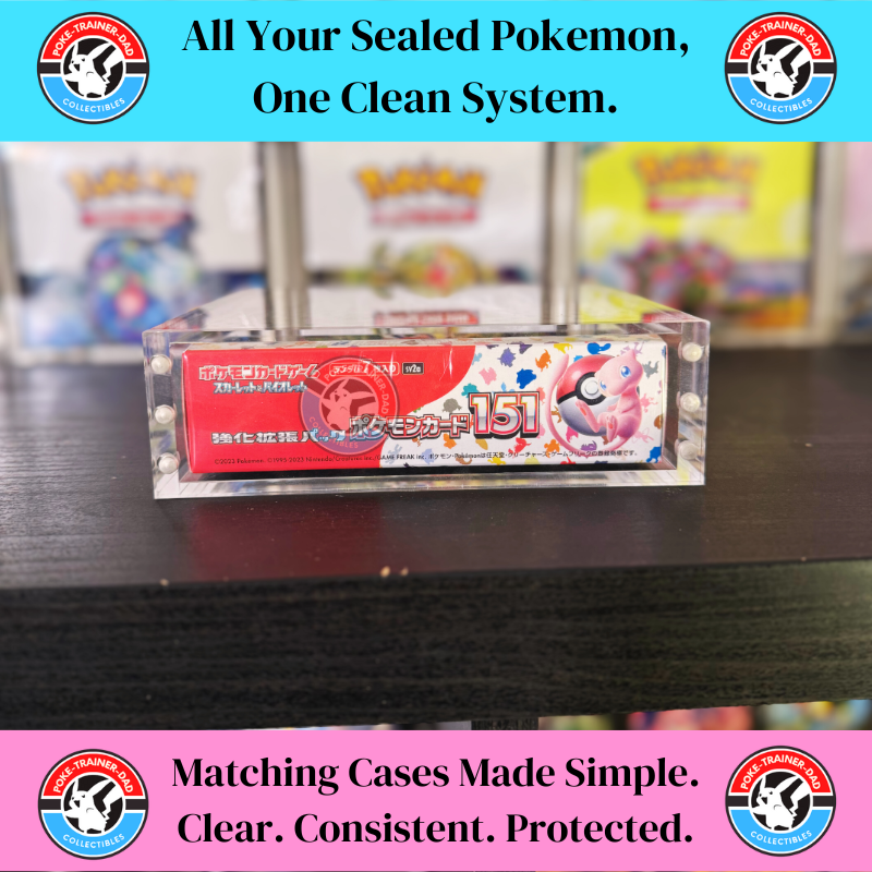 Pokemon Japanese Booster Box Acrylic Case Magnetic 151 Team Rocket