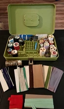 Vintage Sewing Kit with Threads, Buttons, & Trims – Mixed Lot