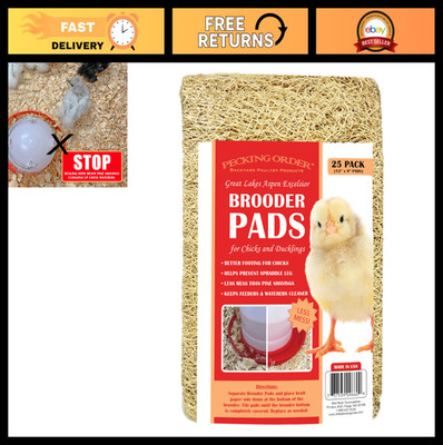 Chick Brooder Pads - 25 Pack, Absorbent, Disposable, Ideal for Poultry Care