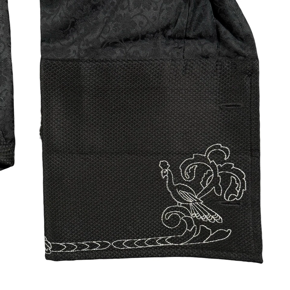 Camisa Robert Graham Para Hombre Manga Larga Con Botones Negra Talla Mediana Puño Francés Foto 4 de 4