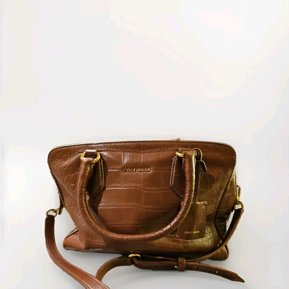 Cole Haan Bolso de Mano de Cuero Marrón Bolso de Hombro Cartera Bolso de Mano con Correa Desmontable para el Cuerpo Foto 2 de 4