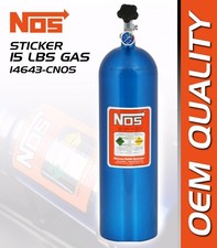 Nos Nitrous Chrome Label Sticker Decal For Bottle 15lbs Gas 14643-cnos