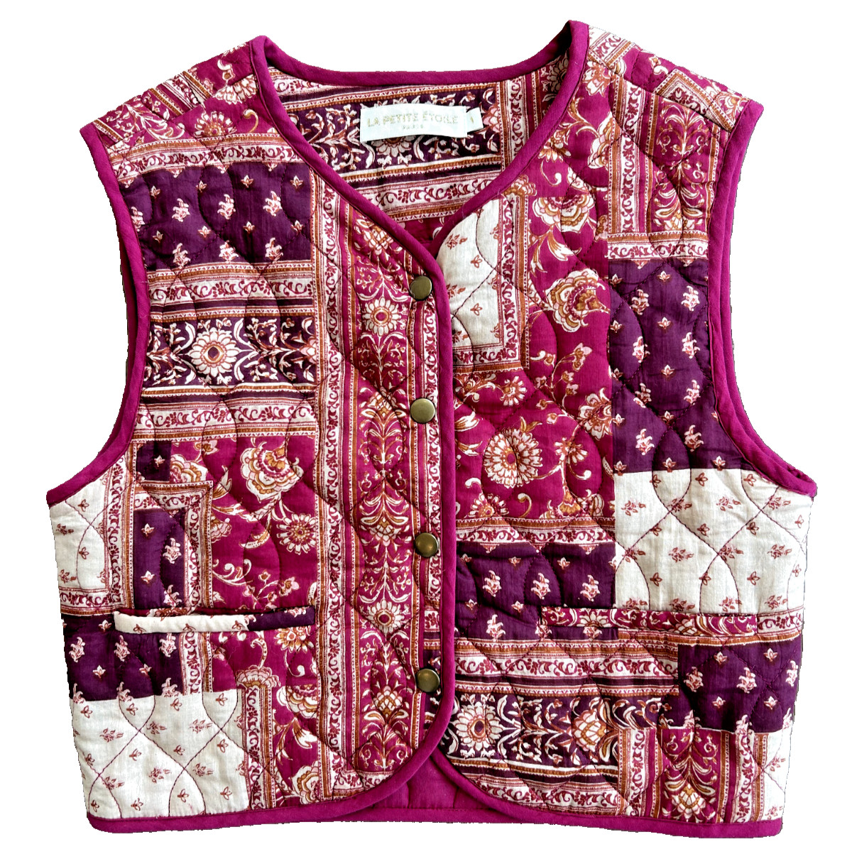 La Petite Etoile - Quilted Patchwork Sleeveless J… - image 1