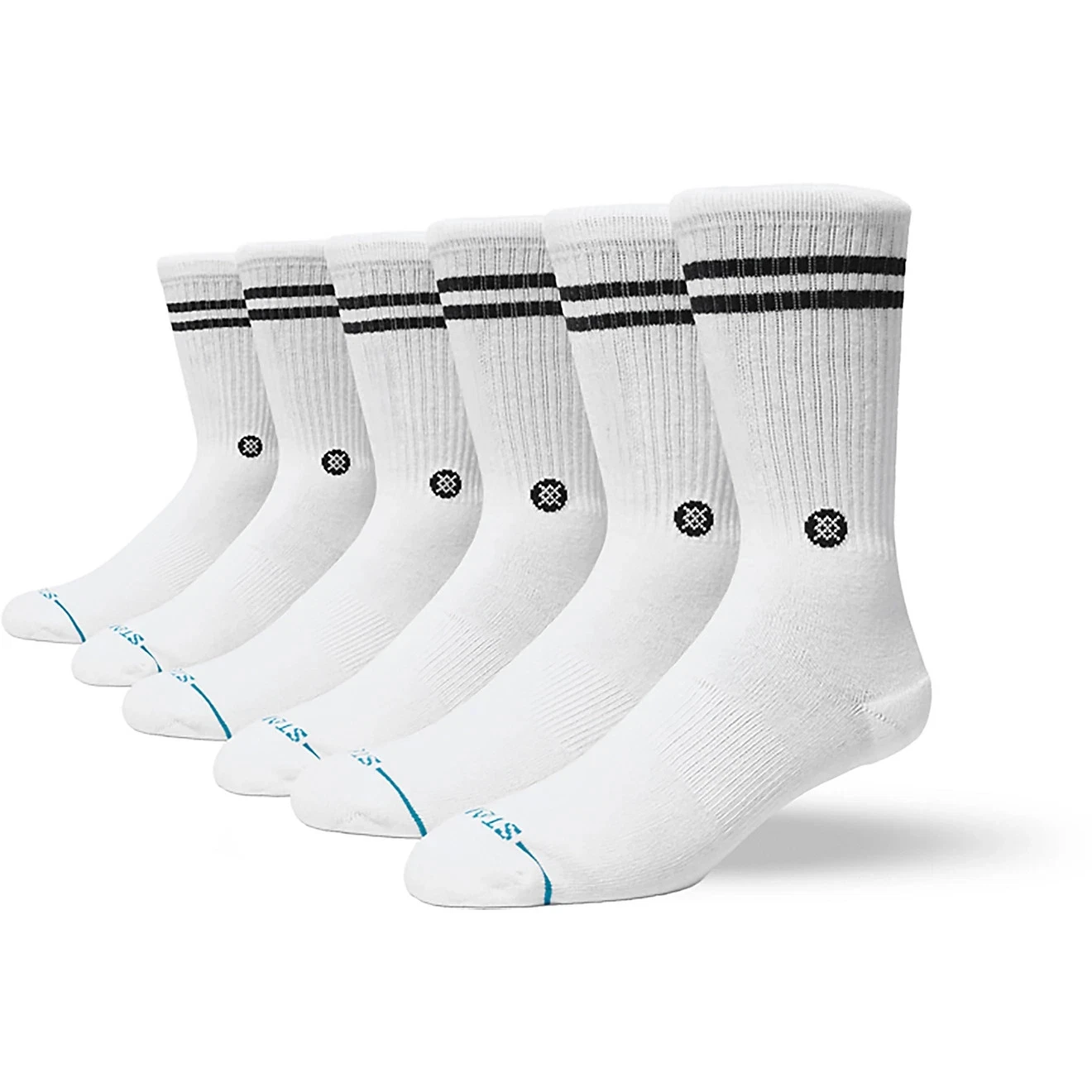 Stance Core Crew Socks 6-Pairs | Large | Men's 11-13.5 Women's 9-13 | New w/Tags