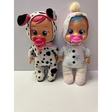 Cry Babies Tiny Cuddles Set de 2 Muñecas Bebé Nevadas y Moteadas 9" Llora Lágrimas Reales
