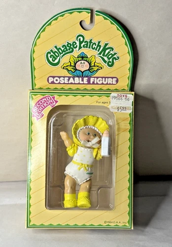 NOS Vintage Yellow 1984 Cabbage Patch Kids Poseable Figure 0AA 1984, 2nd Edition