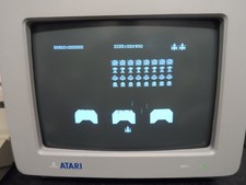Atari SM124 HiRes mono monitor inc power cable Din 13 Atari ST cable