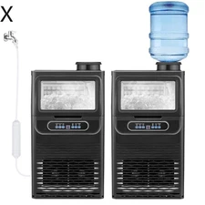 VINGLI Commercial Ice Maker Machine,90lbs/24H Plastic Under Counter Ice Maker X