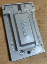 Hubbell-Bell 5103-0 Weatherproof 1-Gang Vertical GFCI Cover, Gray, Box of 24 ct.