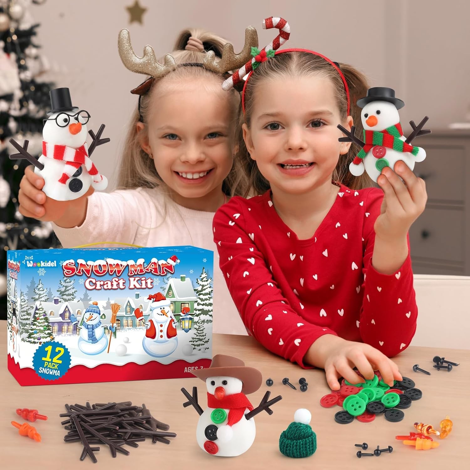 wookidel 12Pack Build a 5.55 x 8.31 x 3.74 inches, White, Black, Red, Green 