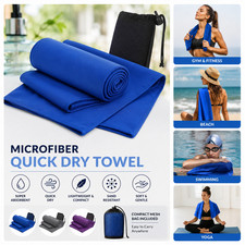 Microfiber Gym Sports Towel Absorbent Quick Dry for Yoga Beach Travel Camping