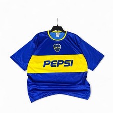Vintage Y2K UFO Soccer Boca Juniors #13 Blue/Yellow Soccer Jersey Men's XL