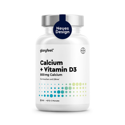 Calcium + Vitamin D3 - 800 mg Carbonat + 1000 I.E. Vitamin D3 pro Tagesdosis