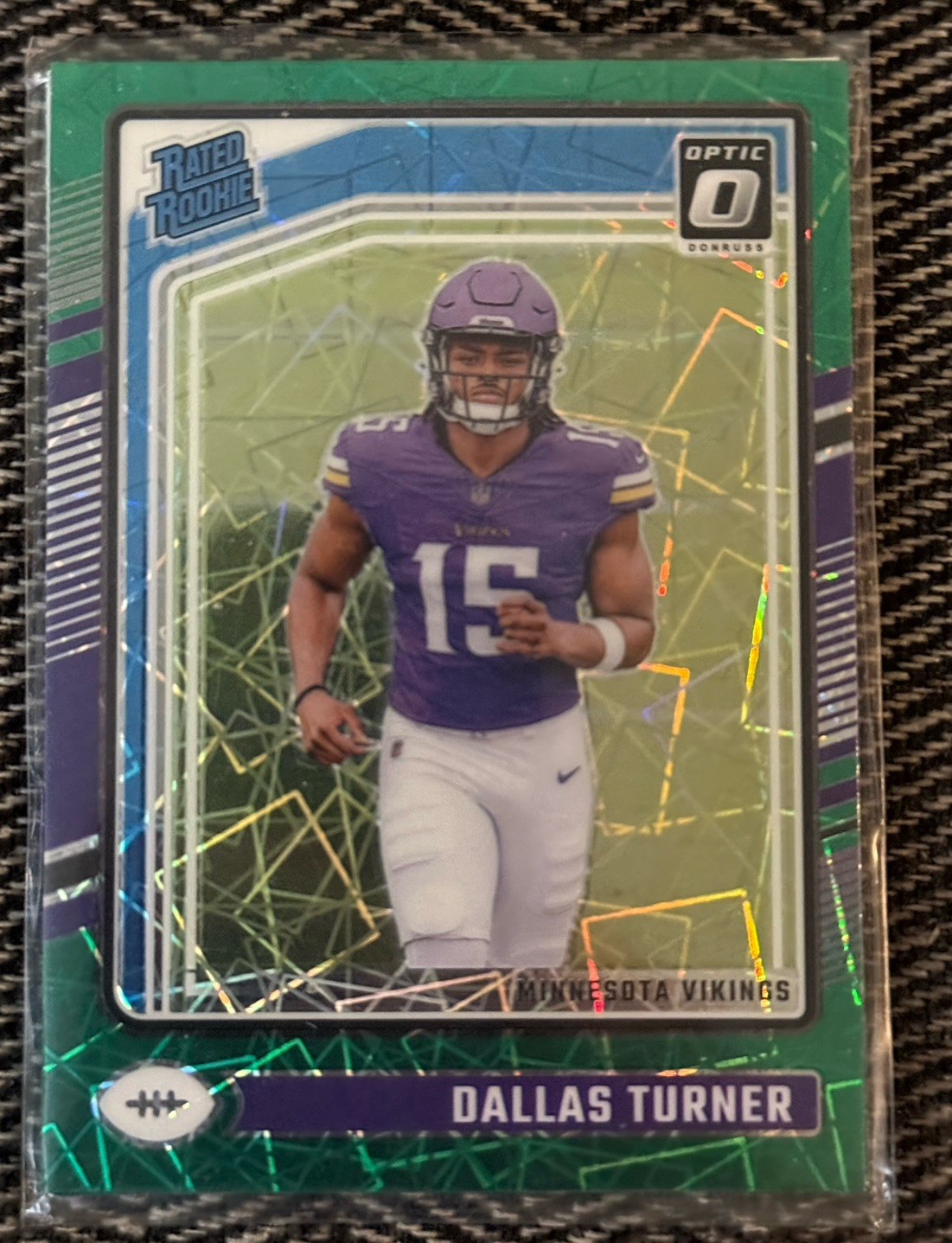 2024 Panini Donruss Optic - Rated Rookie Dallas Turner #224 Green Velocity Prizm