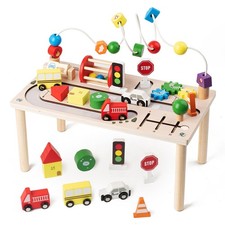 Activity Table for 1 Year Old, 8 in 1 Multi-Colorful Montessori Toys, Baby Ac...