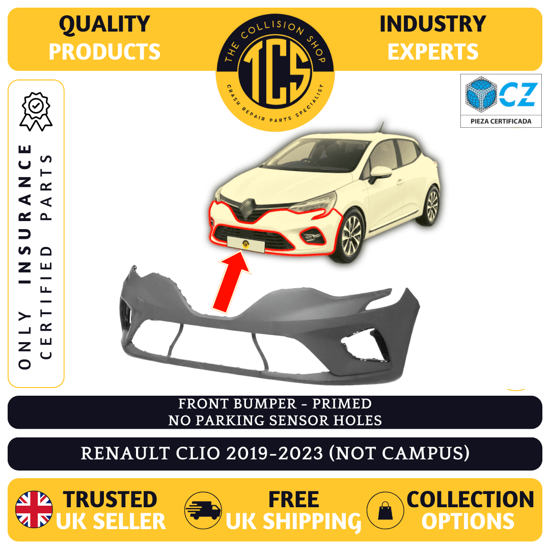 FOR RENAULT CLIO 2019> FRONT BUMPER PRIMED - INSURANCE CERTIFIED NEW 620220229R