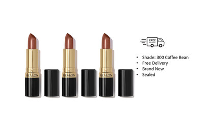 Revlon Super Lustrous Lipstick, 300 Coffee Bean, New Sealed Pack Of 3