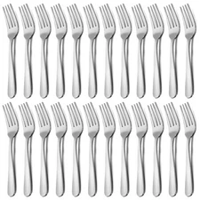 24-Piece Dinner Forks Set, 7.1 Inches Stainless Steel Forks Silverware, Durab...