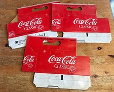 Coca Cola Classic 8 Pack Carrier Lot of 3 6.5 oz Coke Soft Drink VTG Advertising