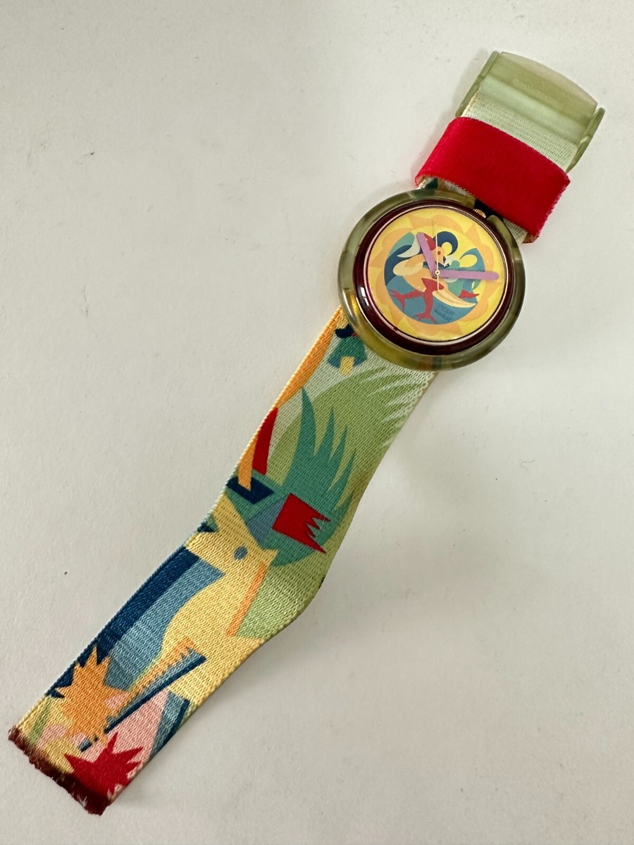 PWV102 Swatch - 1994 Pop The Woodleaker Colorful Swiss Made