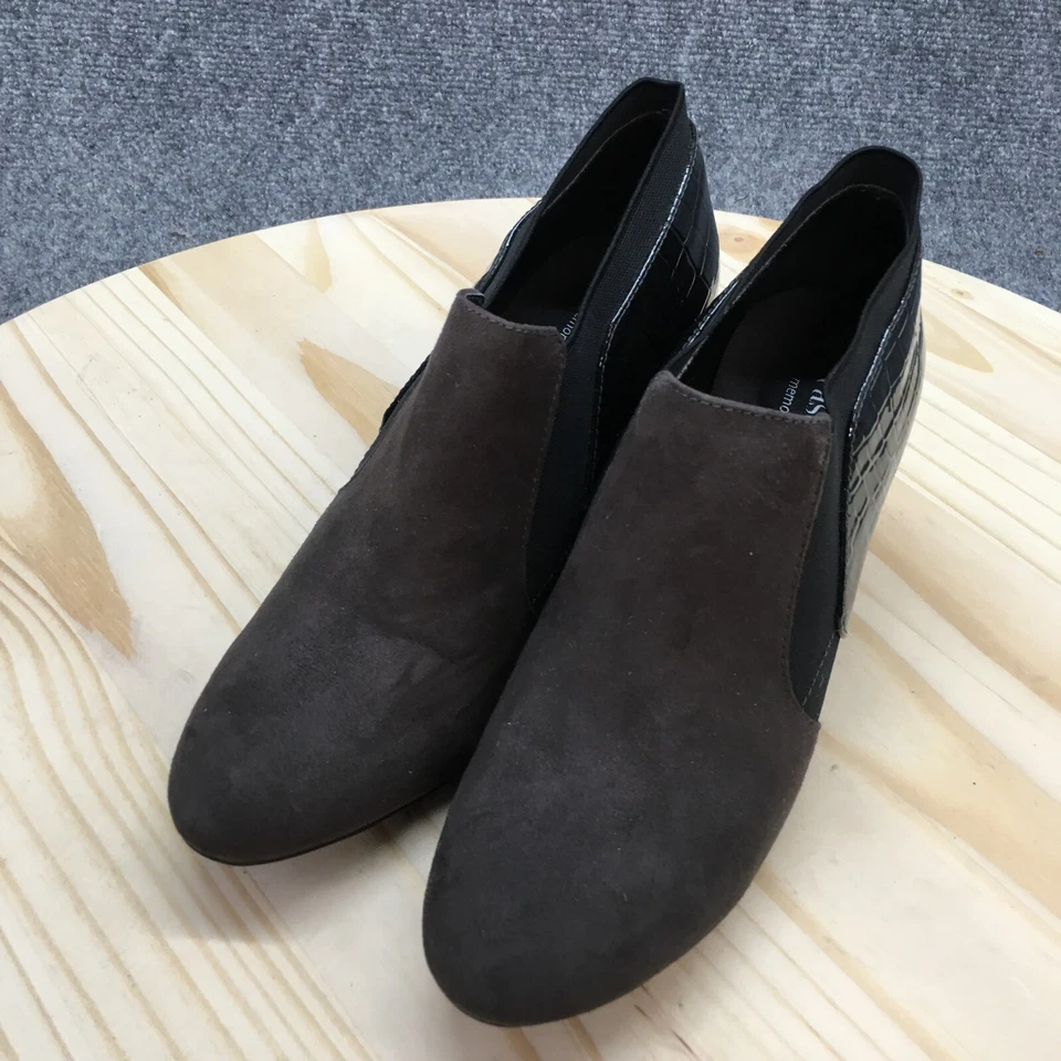 East 5th Botas Mujer 7.5 M Quiney Informales Tacones Sin Cordones Botines Tela Negra Foto 3 de 4