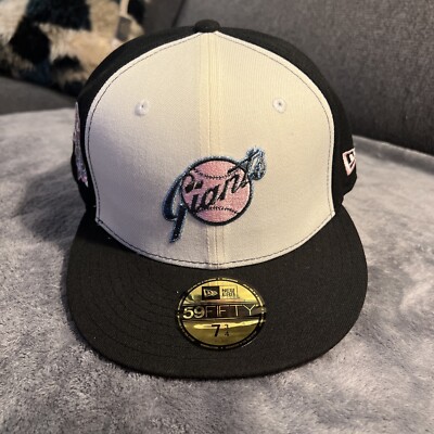NEW! SF Giants Hat Fitted New Era Blinky Pink UV 25th Anni. Patch