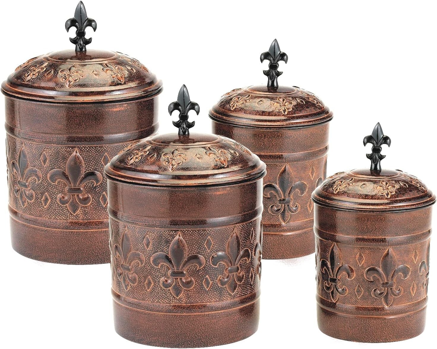 Versailles Canister Set 4 Piece with Fresh Seal Covers Countertop Kitchen New