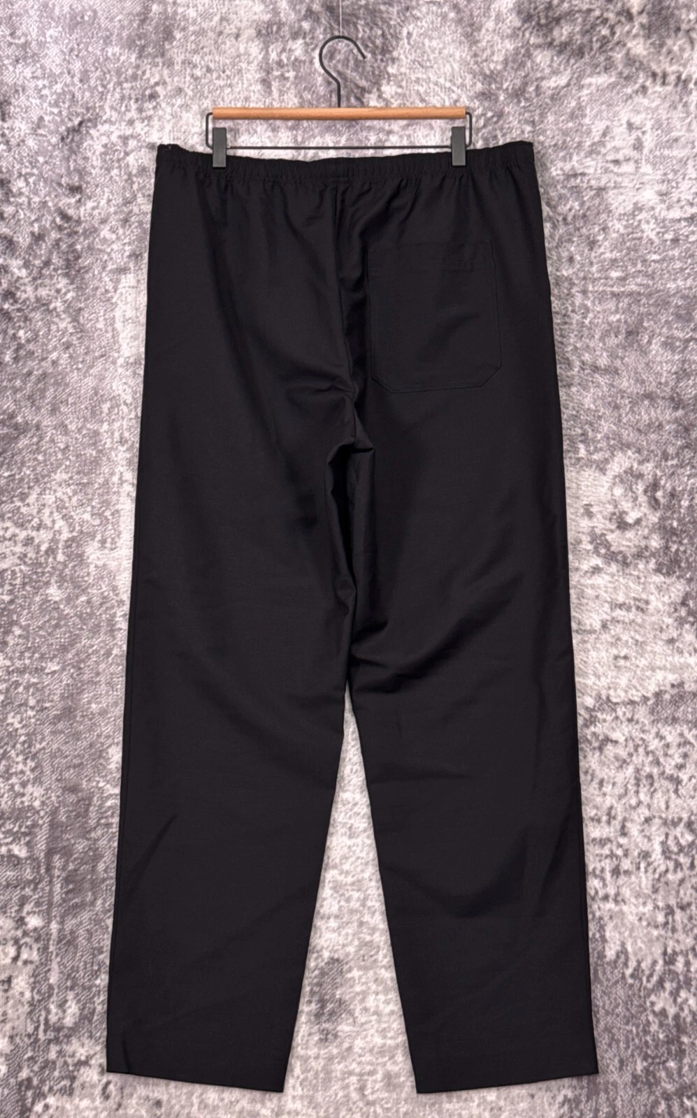 Nuovi pantaloni Acne Studios 52 US XL da uomo neri in misto lana pantaloni tuta larghi