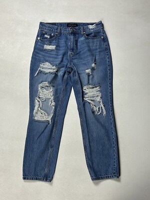Aeropostale Jeans Women's Size Mom Jean Distressed Blue