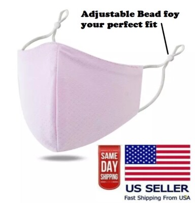 Ice Silk Face Mask Adjustable Lavender Ice Silk Cooling Lightweight US Fast 