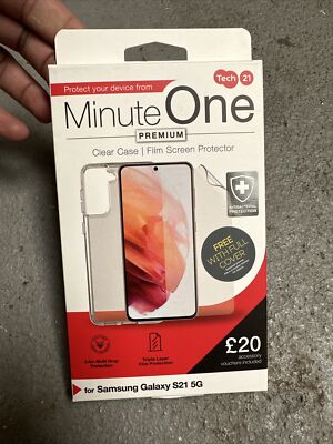 Tech21 Minute One Premium Bundle mit Hülle & Schutzglas, Samsung Galaxy S21 5G