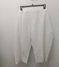 NWOT Catherines White Elastic Waist Capri with Front Slant Pockets Size 5X