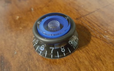 4 Guitar Speed Grip Top Hat Push/Pull knobs.. Black/Dark Blue ... JAT C.G.P